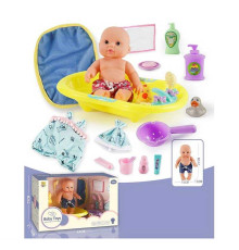 Пупс BLS-W 73 (12/2) 2 види, ваночка, одяг, аксесуари, в коробці