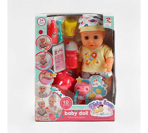 Пупс 6915 (24) п’є з пляшечки, ходить у горщик, аксесуари, музичний чіп, висота 28 см, в коробці – в наличии! Купите сейчас у KAZKOVA