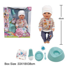 Пупс BL 242 K (12/2) п'є з пляшечки, ходить на горщик, заплющує очі, плаче сльозами, аксесуари, висота 45 см, в коробці