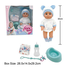 Пупс YL 2430 L-I (16) п'є з пляшечки, ходить на горщик, заплющує очі, аксесуари, висота 30 см, в коробці