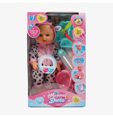 Пупс функціональний UKA-A 0940-16 (32) "WToys", ОЗВУЧУВАННЯ УКРАЇНСЬКОЮ МОВОЮ, звук, від батарейок, п`є, ходить в туалет, в коробці