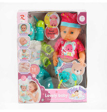 Пупс 6922 (12) п’є з пляшечки, аксесуар, музичний чіп, висота 34 см, в коробці