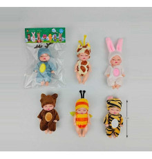 Пупс 12322 (800/2) висота - 11см, тіло — пластик, голова — гума, знімний одяг, рухомі елементи, в пакеті, ВИДАЄТЬСЯ ТІЛЬКИ МІКС ВИДІВ