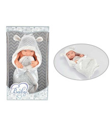 Пупс 209-3 (18/2) довжина 40 см, м’якотілий, ковдра-конверт, в коробці