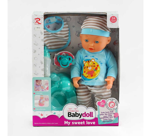 Пупс 6813 (24) п’є з пляшечки, ходить у горщик, аксесуари, висота 32 см, в коробці