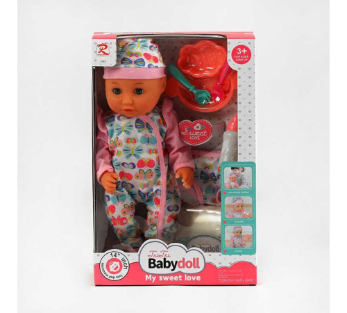 Пупс 6283 (24) п’є з пляшечки, ходить у горщик, закриває очі, аксесуари, висота 36 см, в коробці