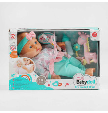 Пупс 6290 (24) м’якотілий, п’є з пляшечки, брязкальце, музичний чіп, висота 37 см, в коробці