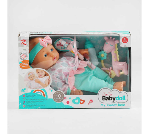 Пупс 6290 (24) м’якотілий, п’є з пляшечки, брязкальце, музичний чіп, висота 37 см, в коробці – в наличии! Купите сейчас у KAZKOVA