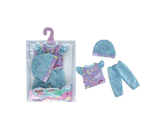 Одяг для пупса YLC 235 D (120) шапочка, штанці, футболка, в пакеті