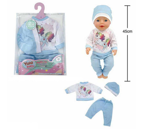 Одяг для пупса BLC 242 L (120) костюм, шапочка, для ляльок зростом 40-45 см, у пакеті