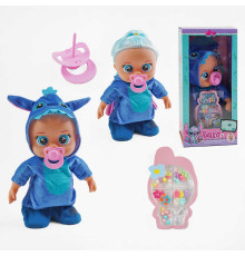 Пупс TK 2425 (40/2) висота 30 см, на батарейках, рухається, пісня англійською мовою, пустишка, набір прикрас, в коробці