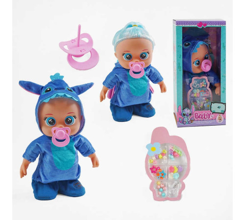 Пупс TK 2425 (40/2) висота 30 см, на батарейках, рухається, пісня англійською мовою, пустишка, набір прикрас, в коробці