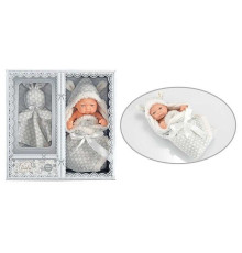 Пупс 215-1 (36/3) висота 25 см, рухомі кінцівки, плед з капюшоном, в коробці