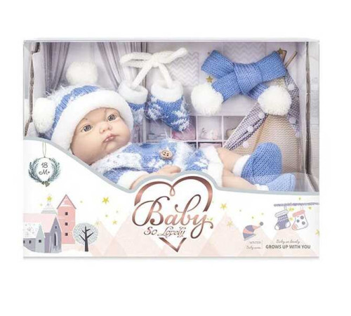 Пупс 239-1 (48/2) одяг, довжина 23 см, м’якотілий, в коробці