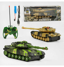 Танк на радіокеруванні "Оплот" 72942 (24) 2 кольори, "TK Group", масштаб 1:18, підсвічування, звуки, механічне обертання башти, гусеничний, акум. 3,7 V, в коробці