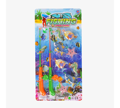 Риболовля 24 B1 (96/2) 8 морських мешканців з кільцем, 2 вудки з гачком, на листі – в наличии! Купите сейчас у KAZKOVA