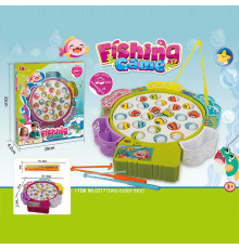 Риболовля 6217 (48/2) діаметр - 24 см, автоматичне обертання, музика, 24 рибки, 5 вудочок з гачком, 5 кошиків, рухомі елементи, в коробці