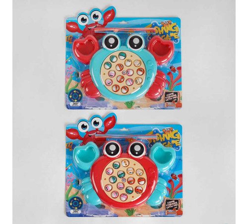 Риболовля 137-1 A (60/2) "Краб", 2 кольори, 15 рибок, 3 вудки, на батарейках, на листі – в наличии! Купите сейчас у KAZKOVA