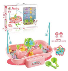 Риболовля QY 999 A (24) водна, рибки, качки, млинок, черпаки, звук, підсвічування, на батарейках, в коробці