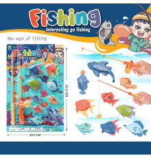 Риболовля 555-300 (96/2) магнітна, 9 рибок, 2 вудки, на листі