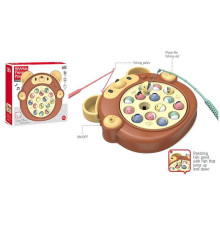 Риболовля 104 C (60) “Ведмедик”, ігрове поле обертається, 15 рибок, 2 вудки, мелодія, від батарейок, в коробці