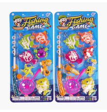 Риболовля 2025-3 (96/2) 2 види, на гачках, магнітна, 7 рибок, 1 вудка, сачок, на листі