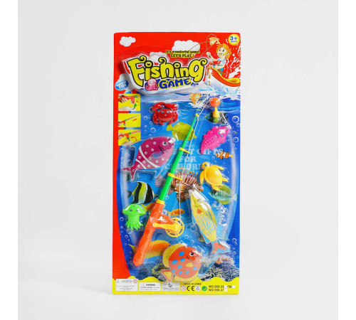 Риболовля 555-35 (72/2) телескопічна вудка, 7 морських мешканців, на листі