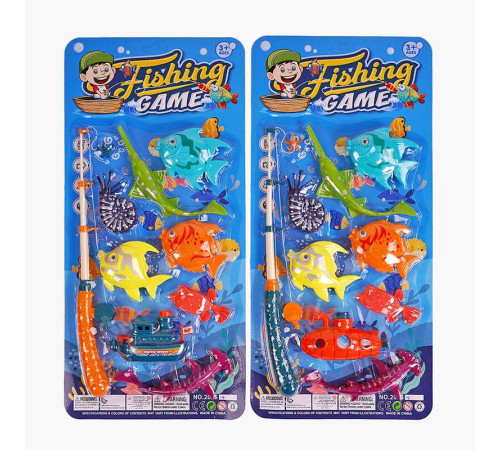 Риболовля 2025-4 (96/2) 2 види, магнітна, 6 рибок, 1 вудка, човник, на листі