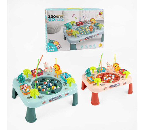 Риболовля 7732 B (36) 2 кольори, пісенька, 3 вудки, фігурки тварин, наліпки, 21 рибка, в коробці – в наличии! Купите сейчас у KAZKOVA