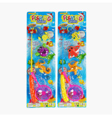 Риболовля 2018-5 (240/2) 2 види, на гачках, 3 рибки, сачок, 1 вудка, на листі