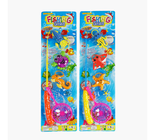 Риболовля 2018-5 (240/2) 2 види, на гачках, 3 рибки, сачок, 1 вудка, на листі – в наличии! Купите сейчас у KAZKOVA