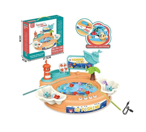 Риболовля 156-28 C (36/2) автоматичне обертання платформи, пісні, мелодії, історії англ. мовою, USB-кабель, аксесуари, працює від батарейок та від мережі, наліпки, в коробці – в наличии! Купите сейчас у KAZKOVA