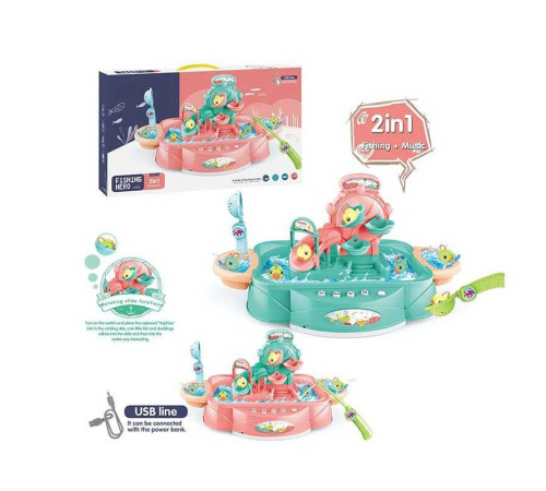 Риболовля 156-4 C (18/2) 2 кольори, звук, мелодії, історії, озвучування англійською, 6 рибок, вудка, сачок, в коробці – в наличии! Купите сейчас у KAZKOVA