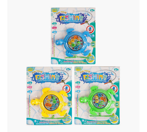 Заводна риболовля 812-2 (240/2) "Черепашка", 3 види, 8 риб, вудка, на листі, ВИДАЄТЬСЯ ТІЛЬКИ МІКС ВИДІВ – в наличии! Купите сейчас у KAZKOVA