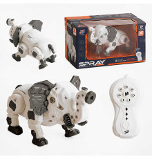 Слон на радіокеруванні 128 A-40 (24) світло, мелодія, звуки, рух вперед/назад, від батарейок, пульт, парогенератор, режими, в коробці