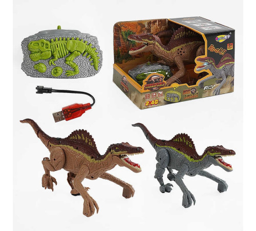 Динозавр на радіокеруванні NY 058 A (24) 2 кольори, акум. 3,7V, пульт 2,4 G, музика, звуки, світло, в коробці