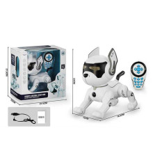 Песик на радіокеруванні A 118 (12) вбудований акумулятор, пульт на батарейках, підсвічування, озвучення англ. мовою, звуки, мелодії, казки, в коробці