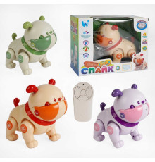 Інтерактивний пес Спайк на р/к 68068 (24) “WToys”, 3 кольори, ОЗВУЧУВАННЯ УКРАЇНСЬКОЮ МОВОЮ, сенсорний, мелодії, підсвічування, запис голосу, пульт керування, інструкція, в коробці, МІКС ВИДІВ