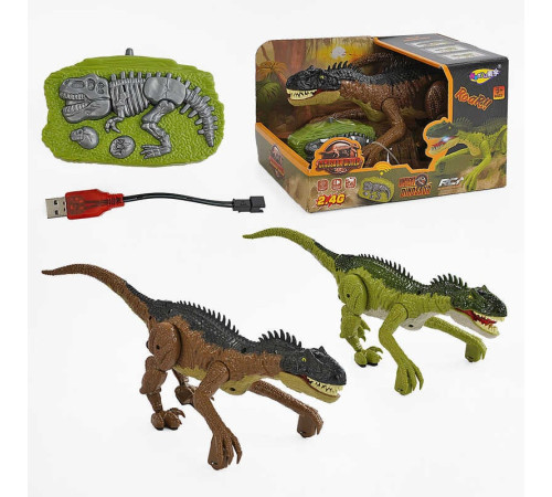 Динозавр на радіокеруванні NY 064 A (24) 2 кольори, акум. 3,7V, пульт 2,4 G, музика, звуки, світло, в коробці