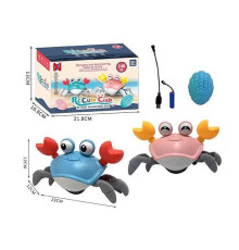 Краб 66-120 (48) 2 кольори, акумулятор - 3.7 V, пульт, USB - кабель, підсвічування, пісня англійською мовою, рухливі кінцівки, в коробці