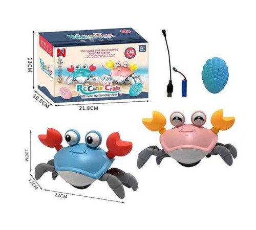 Краб 66-120 (48) 2 кольори, акумулятор - 3.7 V, пульт, USB - кабель, підсвічування, пісня англійською мовою, рухливі кінцівки, в коробці – в наличии! Купите сейчас у KAZKOVA
