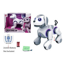Песик на радіокеруванні G 14 (8) акум. 3,7 V, озвуч. англійською, пісні, історії, географічні факти, рухається, виконує команди, підсвічування, в коробці