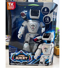 Робот на радіокеруванні 79977 (8) "TK Group", ОЗВУЧУВАННЯ УКРАЇНСЬКОЮ МОВОЮ, лед-підсвіч., сенсорні датчики, рух, стріляє стрілами, в коробці