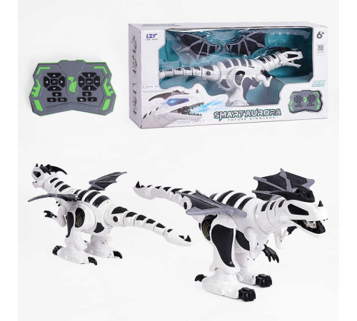 Динозавр на радіокеруванні 30388 LB (6) акумулятор 3.7 V, знімні крила, звуки, підсвічування, мелодії, пара, озвучення англ мовою, пляшечка, дріт для зарядки, в коробці