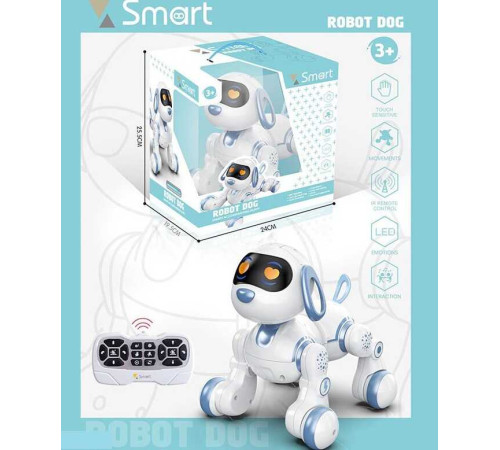 Собачка на радіокеруванні 6601 (12) звук, підсвічування, від акумулятора, декілька режимів, реагує на дотик, в коробці