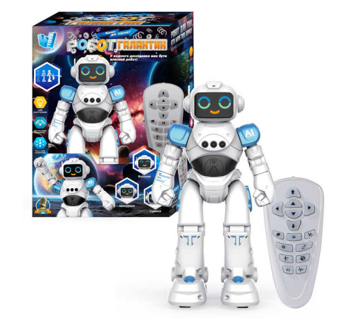 Робот Галактик 62313 (6) "WToys", ОЗВУЧУВАННЯ УКРАЇНСЬКОЮ МОВОЮ, лед-підсвічування, сенсорні датчики, рух, 6 пісень, 6 історій, вікторина, в коробці – в наличии! Купите сейчас у KAZKOVA