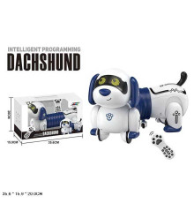 Собачка на радіокеруванні K 45 (12) акумулятор 3.7 V, пульт керування, звуки, мелодії, підсвічування, сенсорний датчик, режим програмування, в коробці