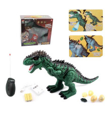 Динозавр на радіокеруванні 666-17 A (18/2) підсвічування, звук, ходить, відкладає яйця, проєкція, зарядний слот для батарейок, в коробці