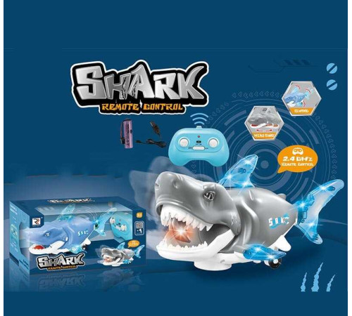 Акула на радіокеруванні ZR 2107 A (36/2) 2 кольори, пульт керування 2.4 GHZ, акумулятор 3.7 V, USB кабель, підсвічування, звук, в коробці