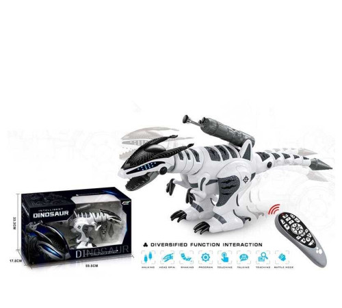 Динозавр на радіокеруванні K 9 (6) танцює, ходить, стріляє снарядами, гарчить, рухає головою, кінцівками, хвостом, підсвічування, звуки, музика, сенсорний датчик, в коробці